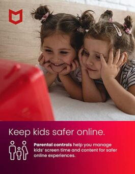 McAfee Live Safe 2021 Unlimited Devices Antivirus Internet and Identity Security Software, Safe Family, 1 Year – Download Code